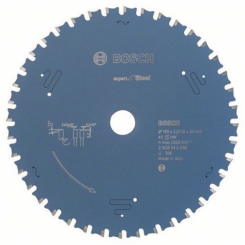 Bosch - Pilový kotouč do okružních pil Expert for Steel 190 x 20 x 2,0 mm, 40