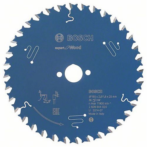 Bosch - Pilový kotouč Expert for Wood 160 x 20 x 2,6 mm, 36