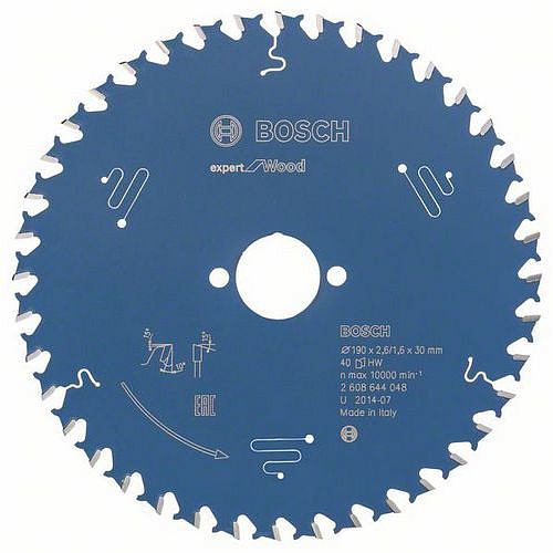 Bosch - Pilový kotouč Expert for Wood 190 x 30 x 2,6 mm, 40