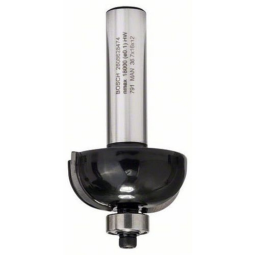 Bosch - Žlábkovací fréza 12 mm, R1 12 mm, D 36,7 mm, L 16 mm, G 70 mm