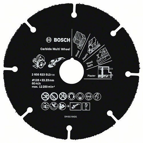 Bosch - Řezný kotouč z tvrdokovu Multi Wheel 125 mm; 1 mm; 22,23 mm, 10 BAL
