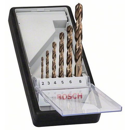 Bosch - 6dílná sada vrtáků do kovu Robust Line HSS-Co, 2; 3; 4; 5; 6; 8 mm