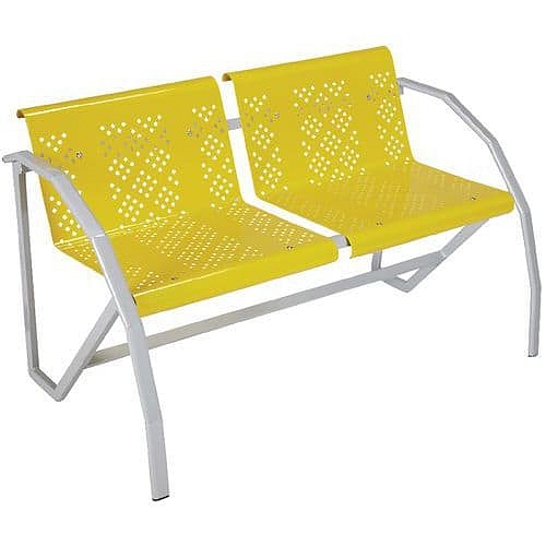 Lavice Manutan Expert Odéon, dvoumístná, žlutá