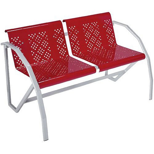 Lavice Manutan Expert Odéon, dvoumístná, červená