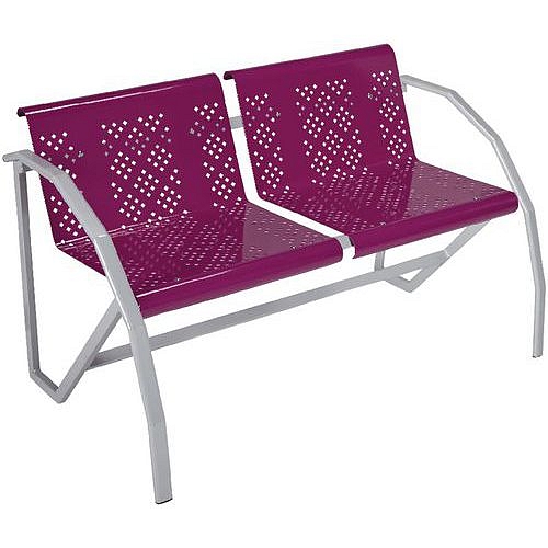 Lavice Manutan Expert Odéon, dvoumístná, fialová
