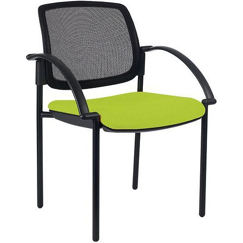 Konferenční židle Manutan Expert Ritz s područkami, zelená