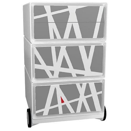 Mobilní kontejner Manutan Expert Easy Office, 4 zásuvky, 64,2 x 39 x 43,6 cm, street
