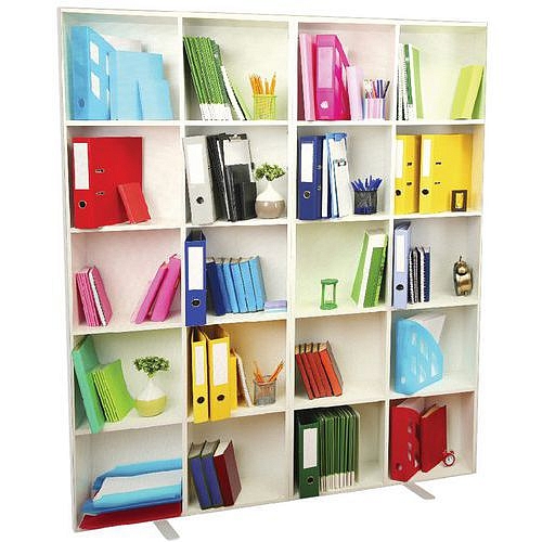 Paraván Manutan Expert Easy Office, 160 x 174 x 39 cm, knihovna