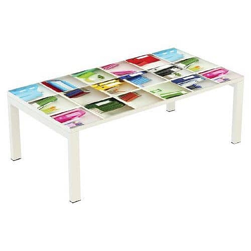 Konferenční stolek Manutan Expert Easy Office, 114 x 60 cm, knihovna