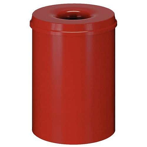 Ohnivzdorný kovový odpadkový koš – 110 l červený