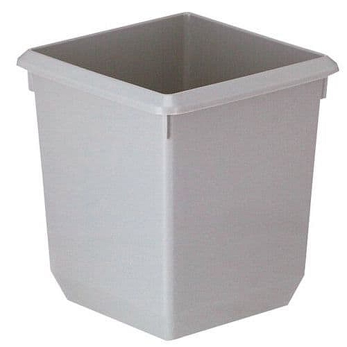 OBDÉLNÍKOVÝ PLASTOVÝ ODPADKOVÝ KOŠ 27 L ŠEDÝ