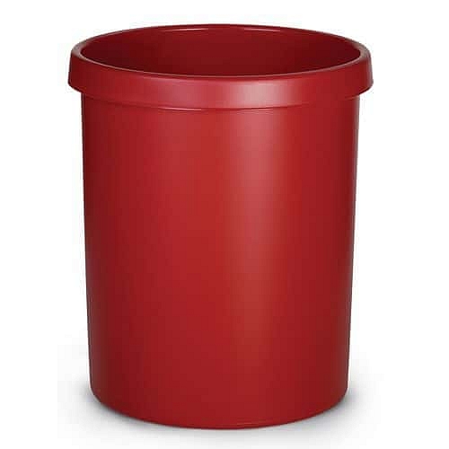 KULATÝ PLASTOVÝ ODPADKOVÝ KOŠ 30 L ČERVENÝ