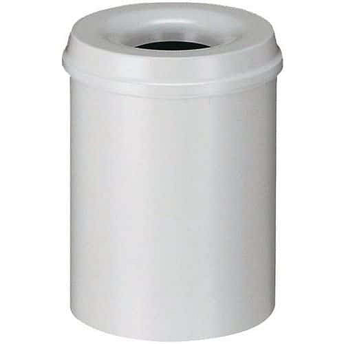 OHNIVZDORNÝ KOVOVÝ ODPADKOVÝ KOŠ 30 L ŠEDÝ