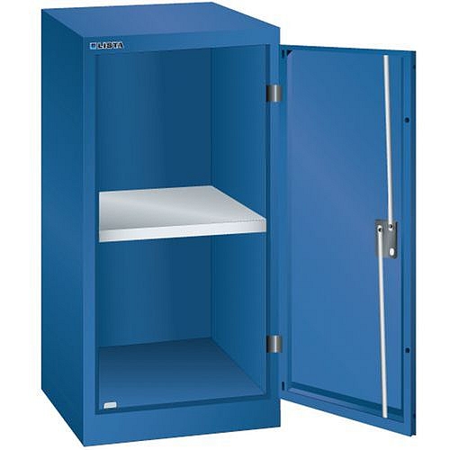 Dílenská skříň LISTA, 500x400x1000mm, 1 police, tmavě modrá