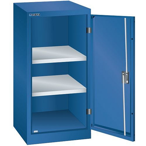 Dílenská skříň LISTA, 500x400x1000mm, 2 police, tmavě modrá