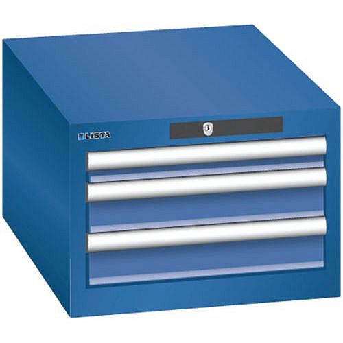 Dílenská zásuvková skřín Lista, 3 zásuvky, tmavě modrá