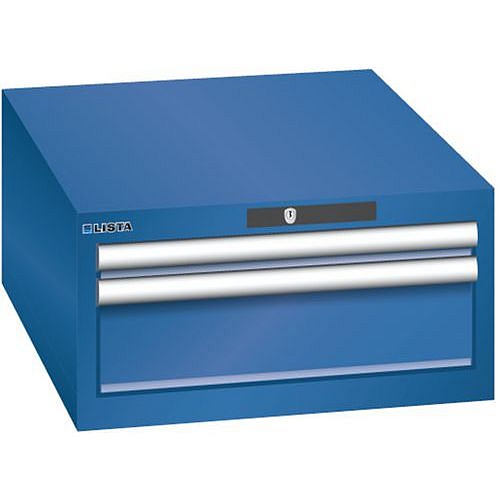 Dílenská zásuvková skříň LISTA, 2 zásuvky = 1x 50 +1x 150mm 564x725x283mm, tmavě modrá