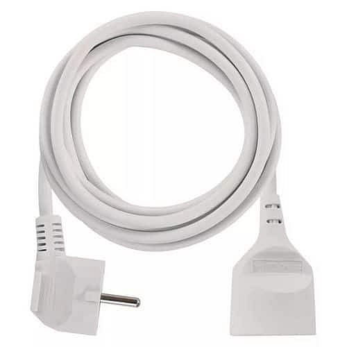 Prodlužovací kabel Emos, bílý, PVC, 1 zásuvka, 3 m