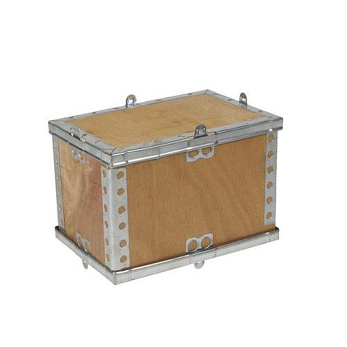 Dřevěný přepravní box s víkem, 20 x 20 x 30 cm