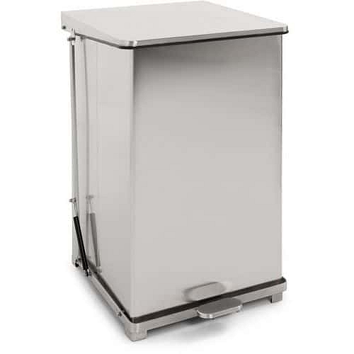 Průmyslový kontejner s nožním pedálem 152 l z matné nerezové oceli