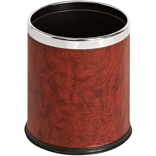 Odpadkový koš se dvěma příčkami – kožený vzhled 10 l