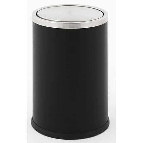 Koš na papír Swing černý/nerezový