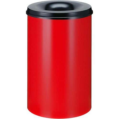 Ohnivzdorný koš na papír 110 l červený/černý