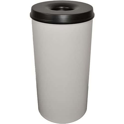 Ohnivzdorný koš na papír 50 l šedý/černý