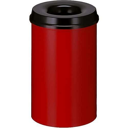 Ohnivzdorný odpadkový koš 20 l červený/černý