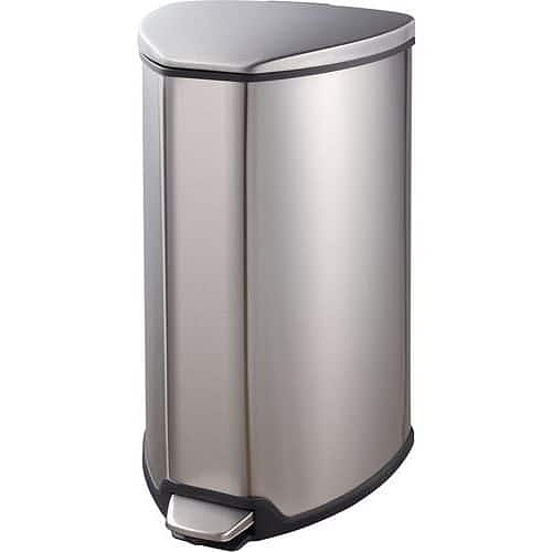 Odpadkový koš s nožním pedálem Grace 15 l z matné nerezové oceli