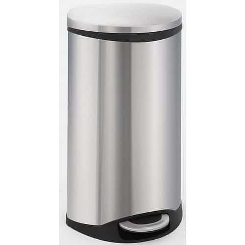 Odpadkový koš Shell 30 l z matné nerezové oceli