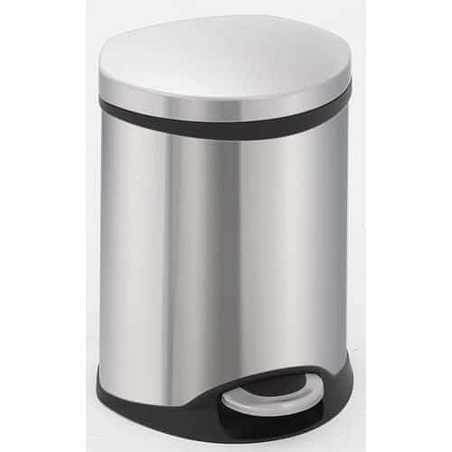 Odpadkový koš Shell 6 l z matné nerezové oceli