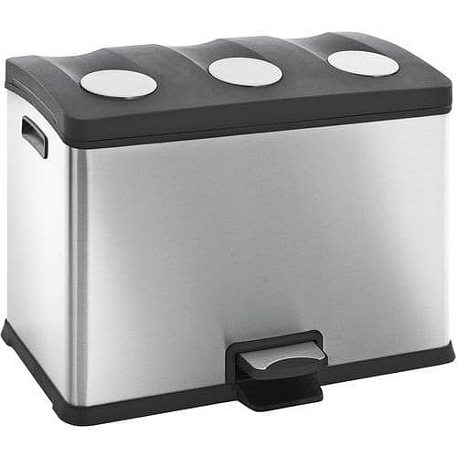 Rejoice Step Bin 3 x 12 l z matné nerezové oceli