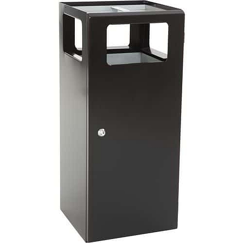 Robustní odpadkový koš s popelníkem černý