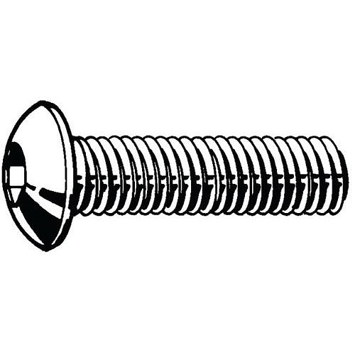 Šroub s půlkulatou hlavou s vnitřním šestihranem ISO 7380-1 Ocel Pravý Pozinkované 010.9 M6X45