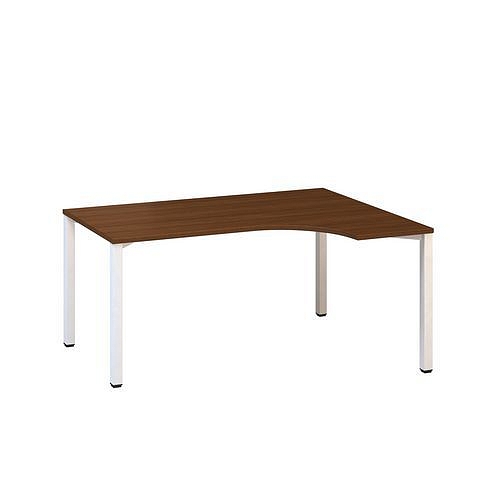 Ergo kancelářský stůl Alfa 200, 180 x 120 x 74,2 cm, pravé provedení, dezén ořech, RAL9010