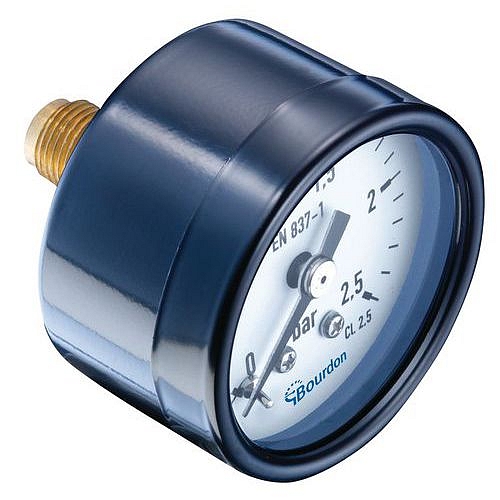 Manometr MAT – Bourdon, axiální, průměr 40 mm, tlak max. 4 bary