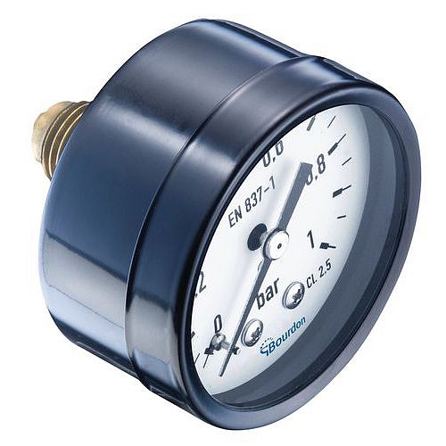 Manometr MAT – Bourdon, axiální, průměr 50 mm, tlak max. 10 barů