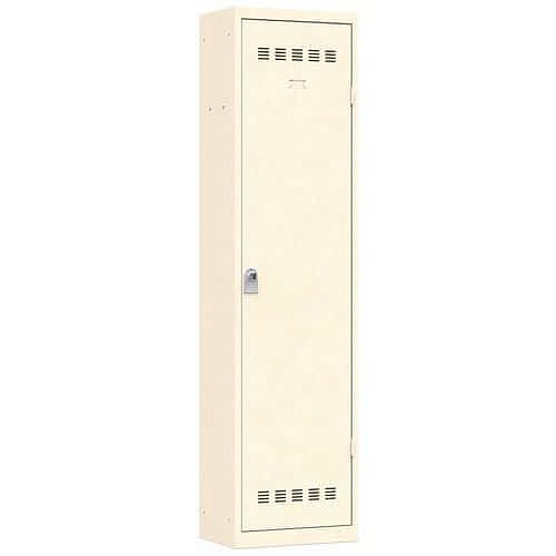 Svařovaná šatní skříň Vinco, 1 oddíl, 500 mm, otočný uzávěr, béžová/béžová