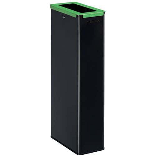 Kovový odpadkový koš Manutan Expert, 20 l, zelená