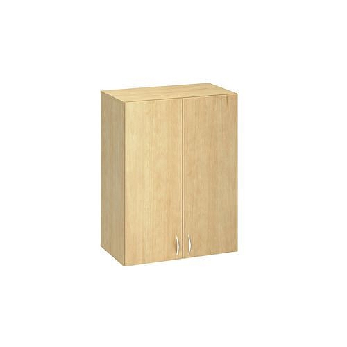 Přístavbová střední široká skříň Alfa 500, 104,5 x 80 x 47 cm, s dvířky, dezén divoká hruška