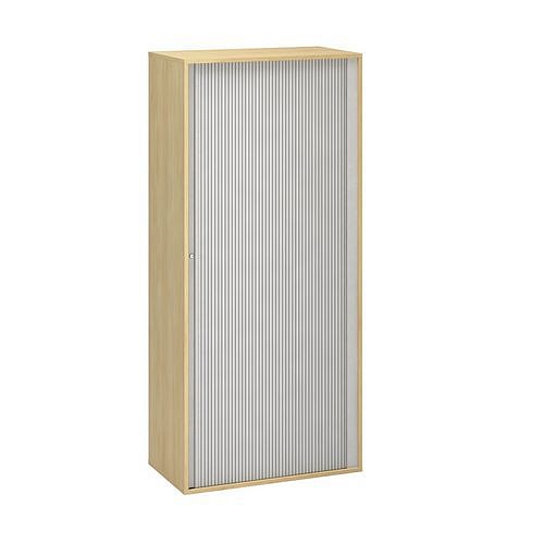 Vysoká široká skříň Alfa 500, 178 x 80 x 45 cm, se žaluziemi, dezén divoká hruška