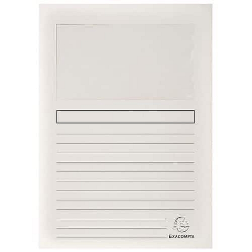 Složky na dokumenty Super s okénkem 160 g/m2, balení 100 ks, 22x31 cm, mix barev