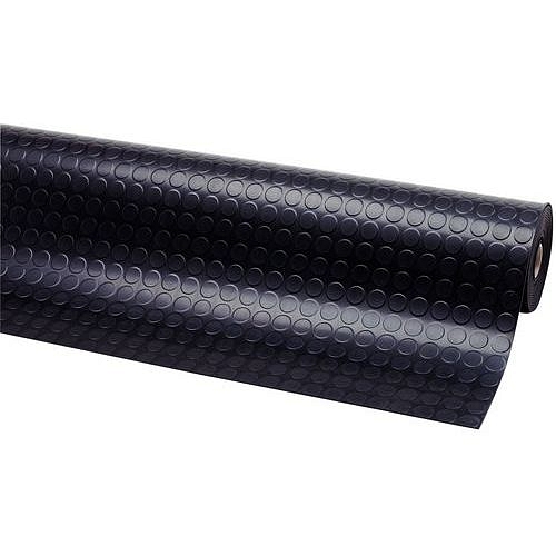Protiskluzová rohož Dots 'n' Roll™ s penízkovým povrchem, černá, 100 x 100 cm