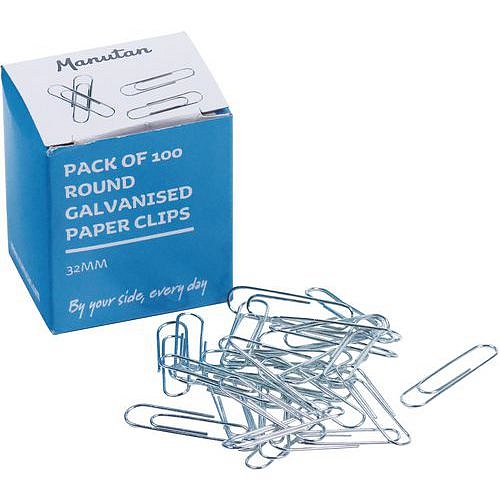 Kancelářské sponky Manutan Expert, délka 32 mm