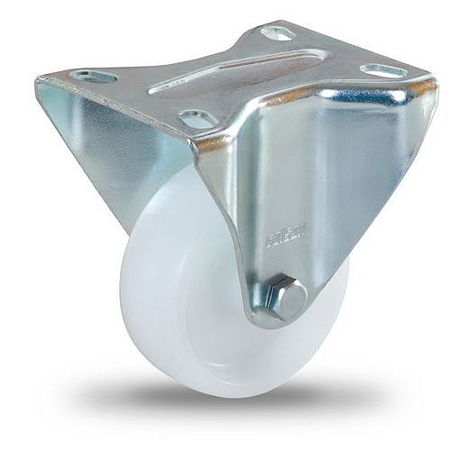 Polypropylenové transportní kolo s přírubou, průměr 80 mm, pevné, kluzné ložisko