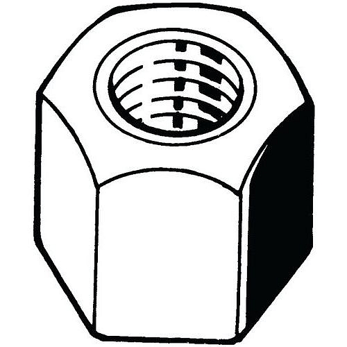 Šestihranná matice DIN 6330 B Ocel Bez PU 10 M10 s=16