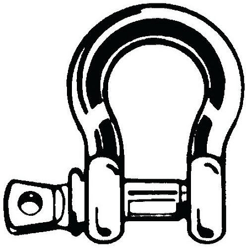 Obloukový (kotevní) článek se závitovým kolíkem s očkem, Nerezocel A2 6MM