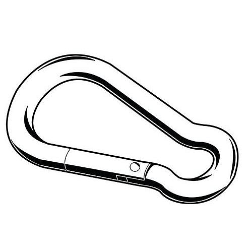 Úchytný hák (karabina) Ocel Pozinkované 6X60MM