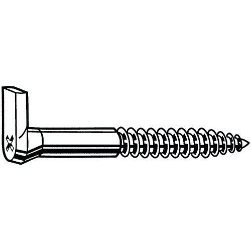 Pravoúhlý nosný hák s křížovou drážkou Ocel Pozinkované 5,8X80MM